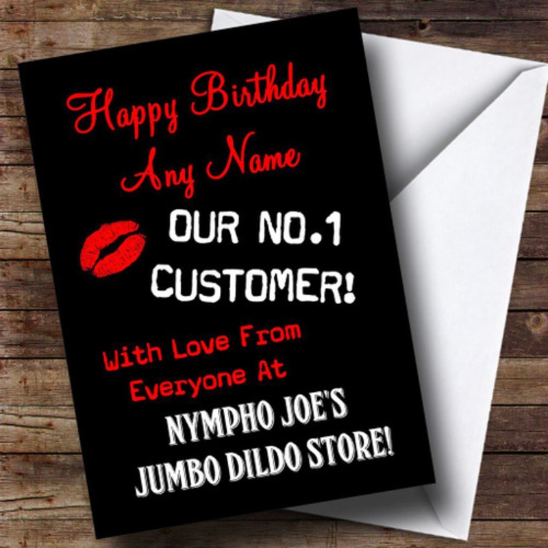 Funny Rude Joke Nympho Personalised Birthday Card – The Card Zoo