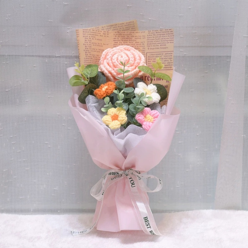 Mother’s Day 2025 – Handmade Crochet Flower Bouquet – Little Roses (Klang Valley Delivery)