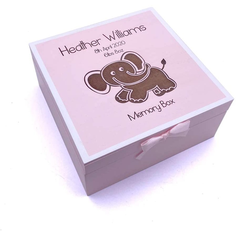 Personalised Baby Girl Pink Memories Keepsake Box CG1309P-10