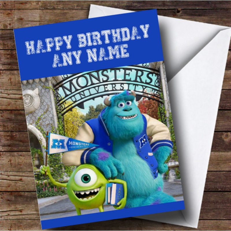 Personalised Monsters University Children’s Birthday Card – The Card Zoo