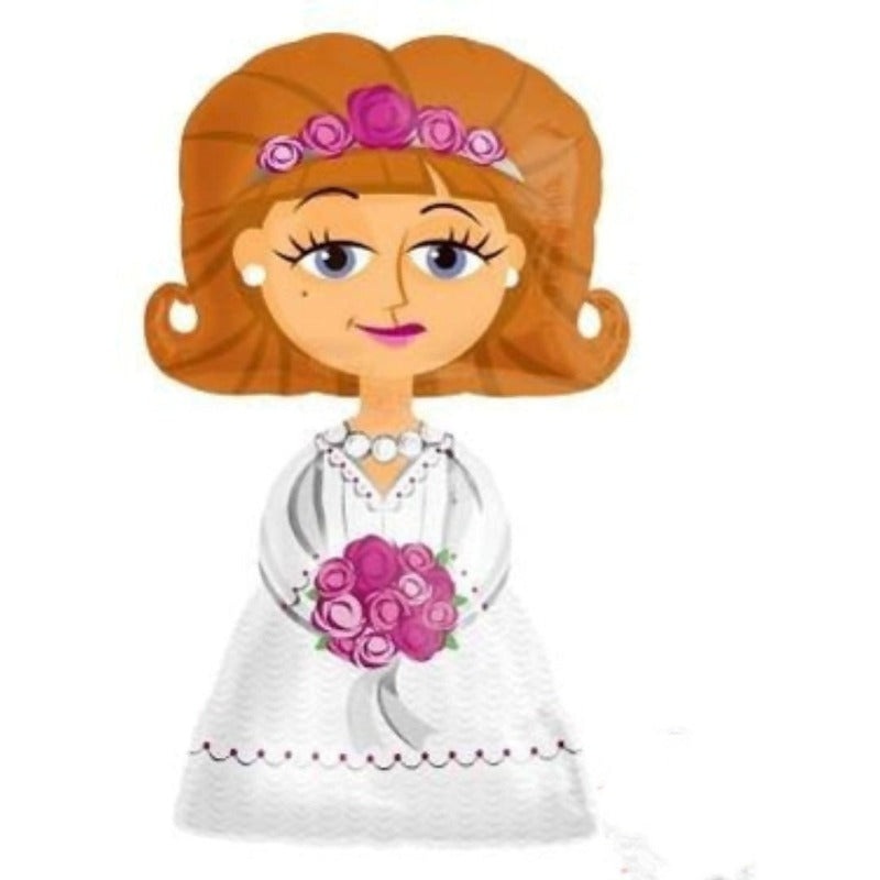 48-inch – Airwalk Wedding Bride – Helium-Filled Foil Balloon