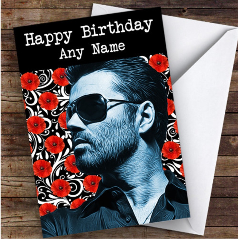 George Michael Roses Celebrity Personalised Birthday Card – The Card Zoo