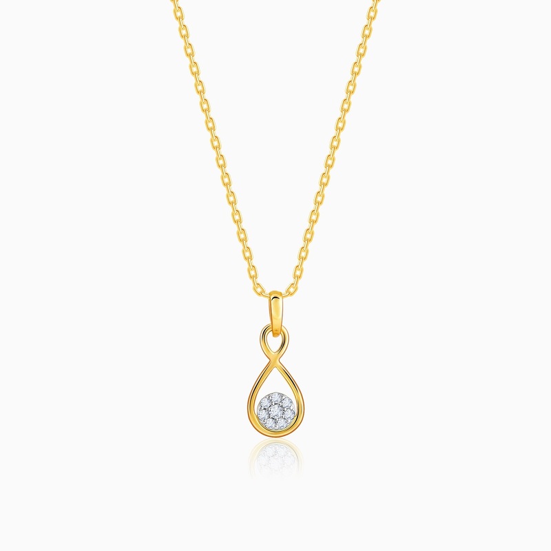 Gold Eternity Diamond Pendant