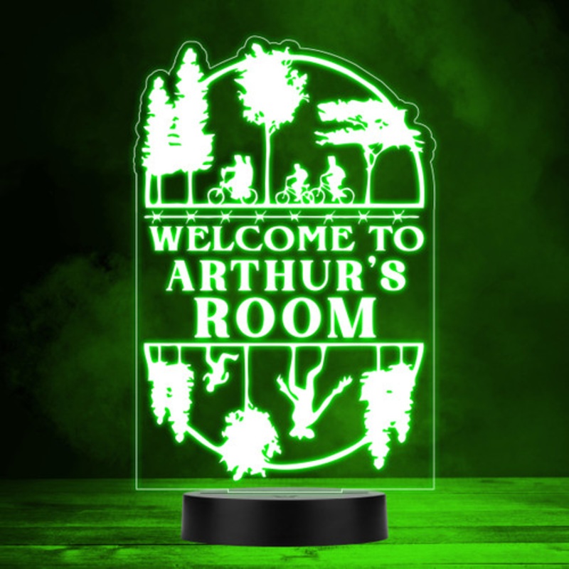The Upside Down Stranger Things Led Lamp Personalised Gift Night Light – The Card Zoo