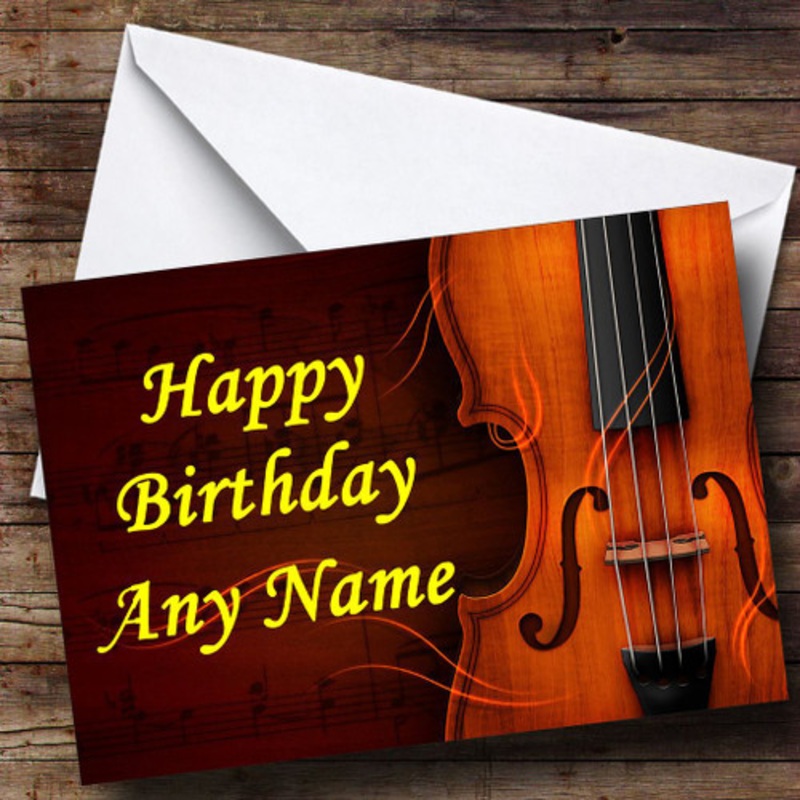 Violin Personalised Birthday Card – The Card Zoo