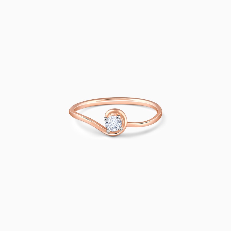 Rose Gold Solitaire Diamond Ring