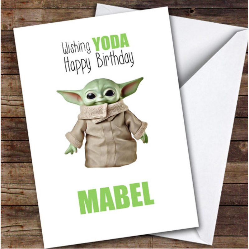 Wishing Yoda Star Wars Funny Personalised Kids Children’s Birthday Card – The Card Zoo