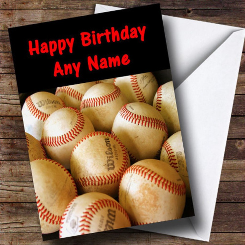 Baseball Personalised Birthday Card – The Card Zoo