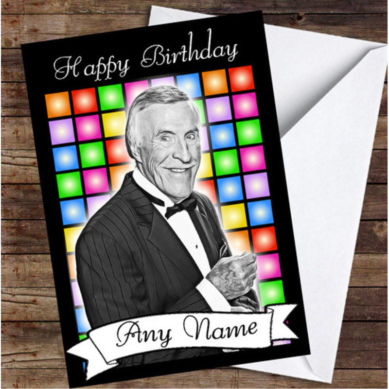 Black And White Bruce Forsyth Retro Square Personalised Birthday Card – The Card Zoo