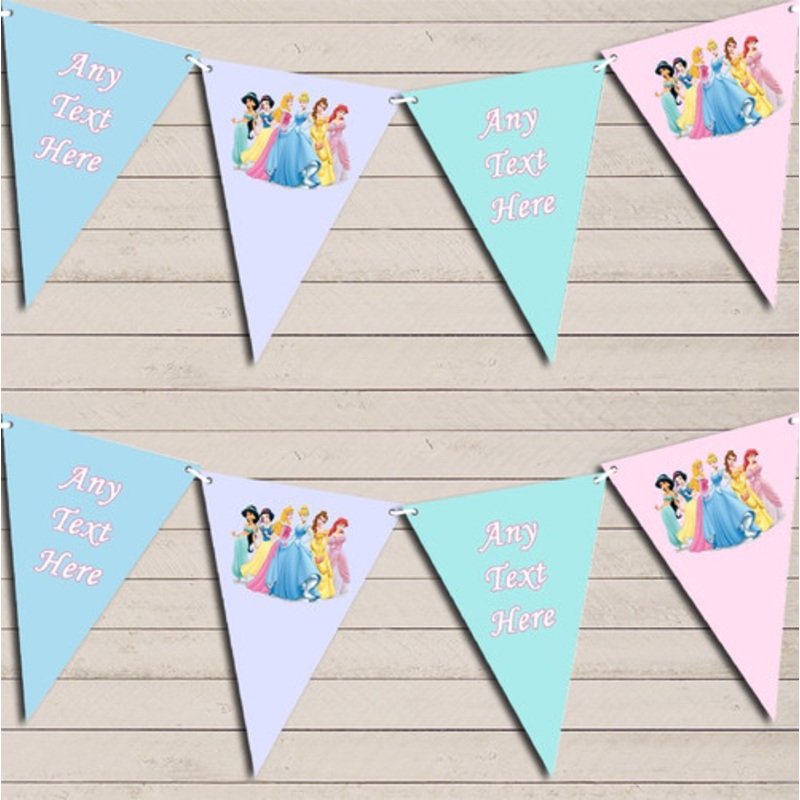 Pastel Princess Children’s Birthday Bunting Garland Party Banner – The Card Zoo