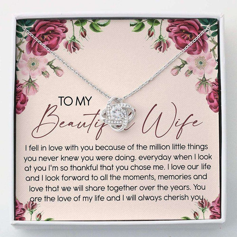 Wife Necklace, Wife Gift For Wife Necklace  Necklace With Gift Box