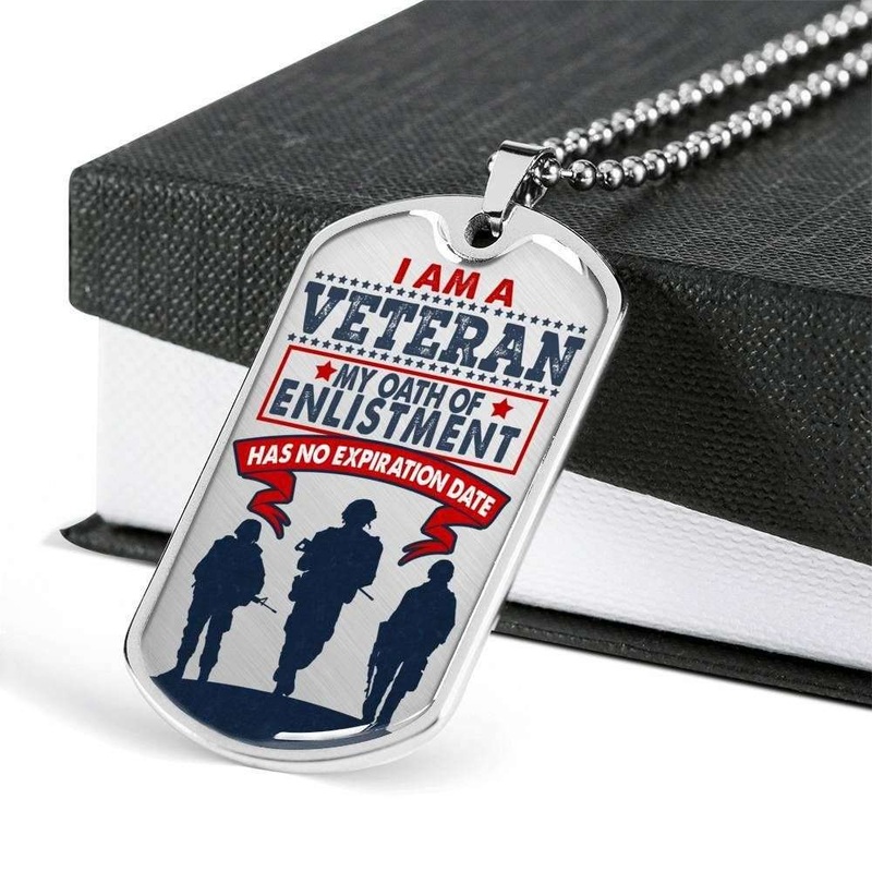 Custom Gift For VeteranS Dog Tag Military Chain Necklace Dog Tag