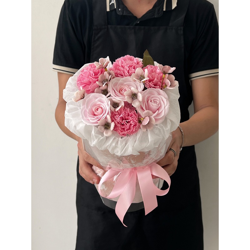 Pink Carnation Soap Bouquet (Klang Valley Delivery Only)
