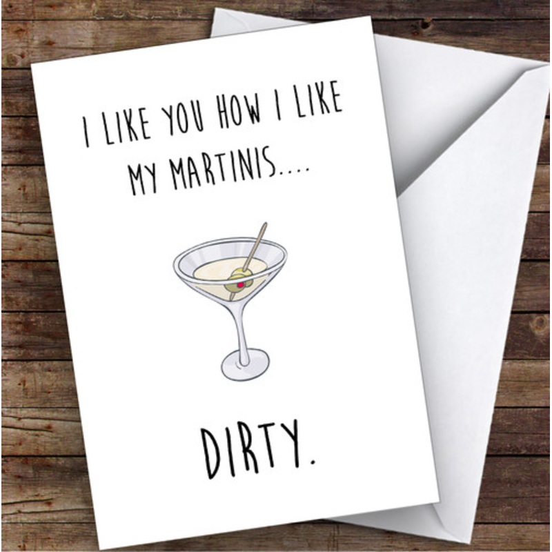 Rude Dirty Martini Sexy Funny Personalised Birthday Card – The Card Zoo
