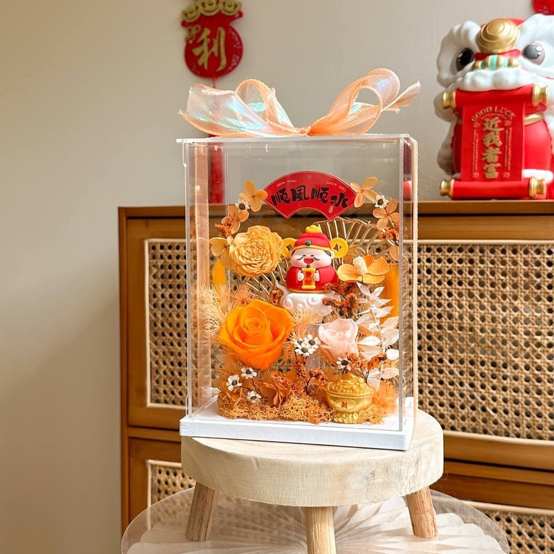Blessing Year Preserved Flower Box (Preserved Flower) | (Klang Valley Delivery)