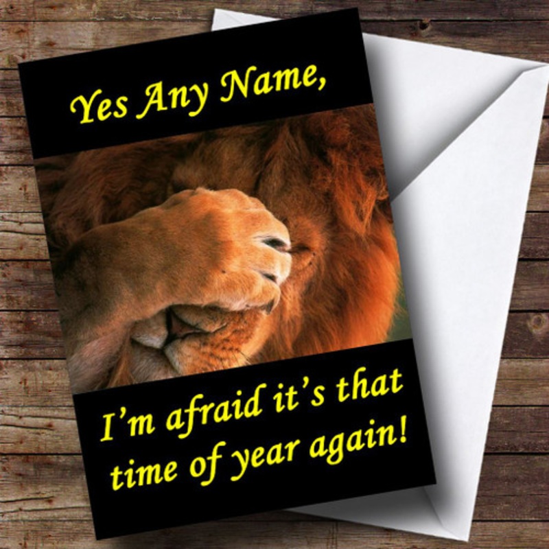 Funny Lion Personalised Birthday Card – The Card Zoo