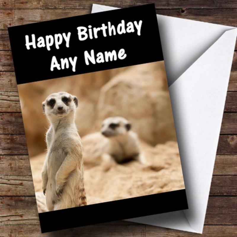 Funny Meerkat Personalised Birthday Card – The Card Zoo