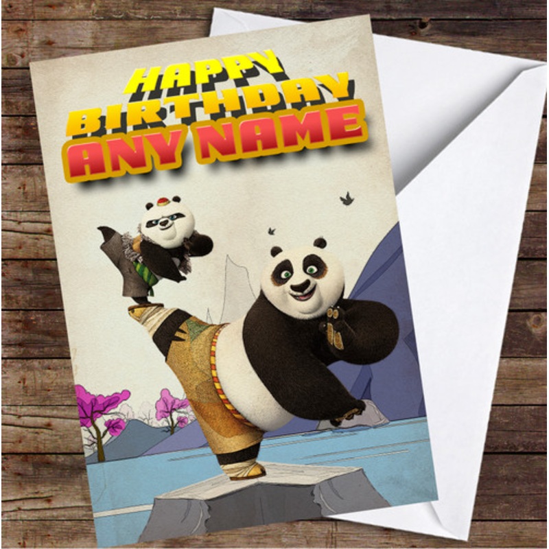 Kung Fu Panda Vintage Little Panda Personalised Birthday Card – The Card Zoo