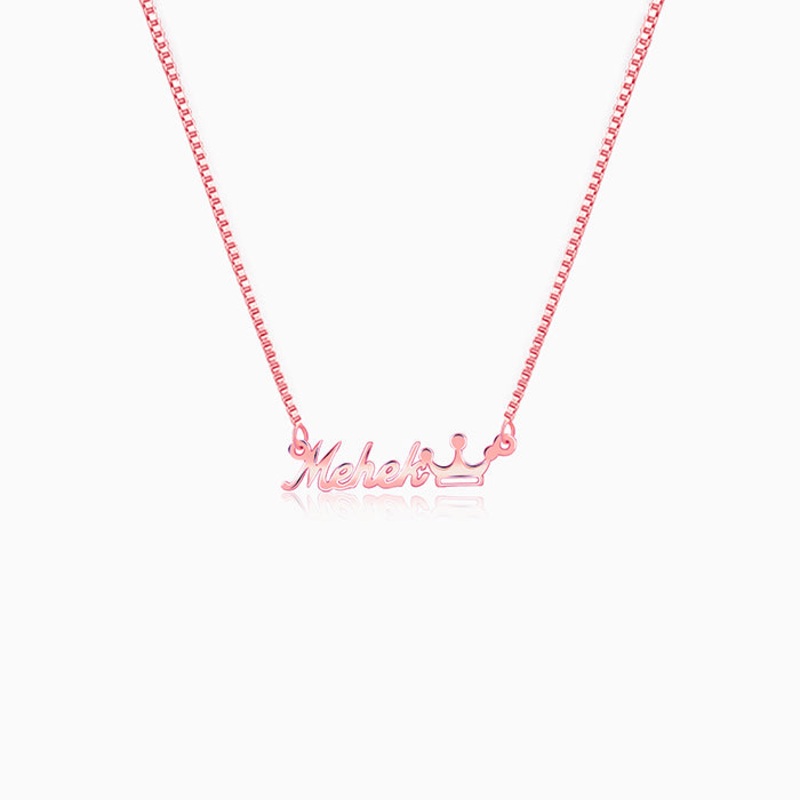 Rose Gold Personalised Queen Necklace