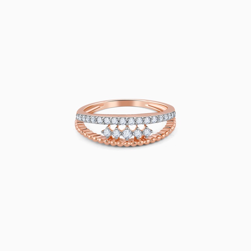 Rose Gold Starlit Halo Lab Grown Diamond Ring