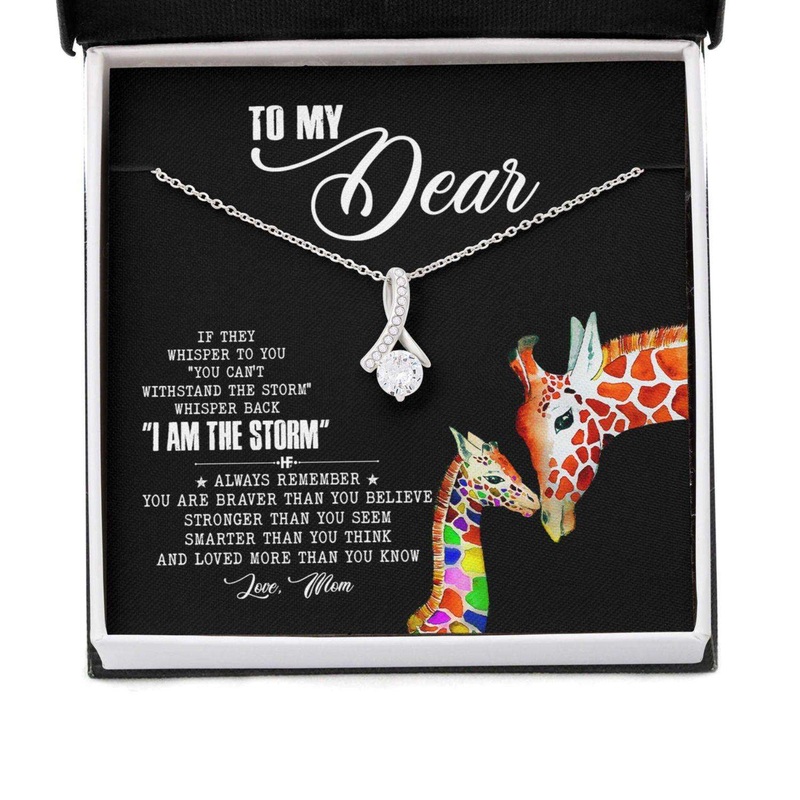 Awareness Necklace: YouRe Braver Than You Believe, Meaningful Autism Message Card Beauty Necklace