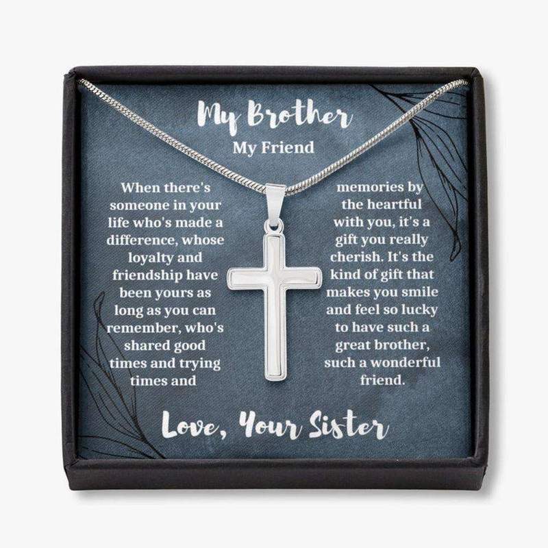 Brother Necklace, Brother Gift Necklace, Gift For Elder Brother, Teenage Brother, Gift For Brother, Gift For Younger Brother