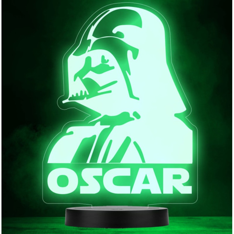 Darth Vader Star Wars Side Profile Personalised Colour Change Lamp Night Light – The Card Zoo