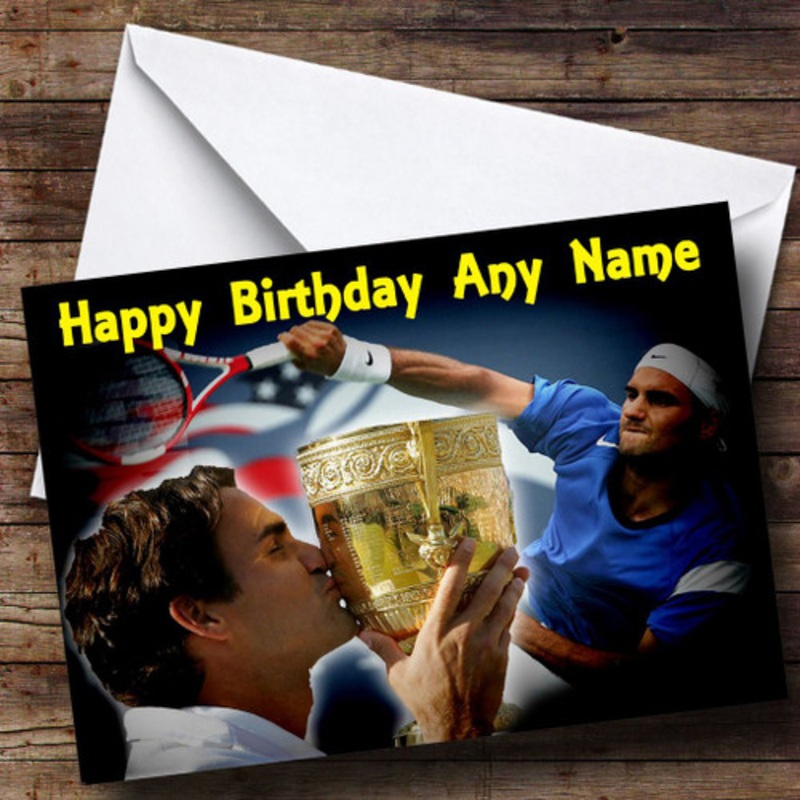 Roger Frederer Personalised Birthday Card – The Card Zoo