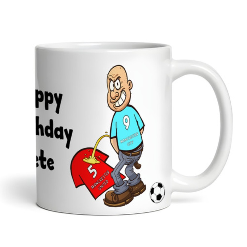 City Weeing On United Funny Football Gift Team Rivalry Piss On Personalised Mug – The Card Zoo