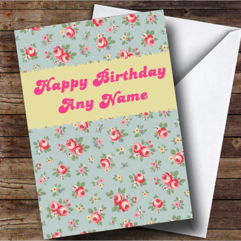 Floral Kidston Inspired Personalised Birthday Card – The Card Zoo
