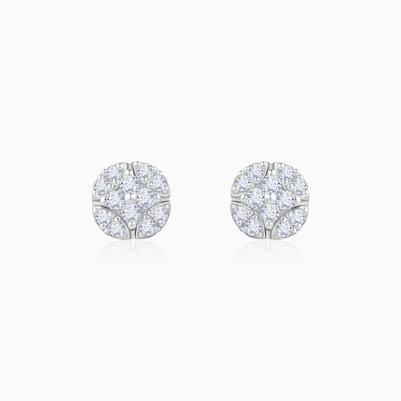 Gold Florid Lab Grown Diamond Stud Earrings