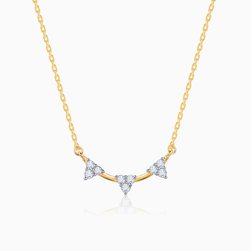 Gold Love Trinity Diamond Necklace