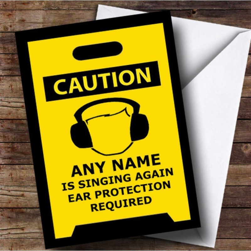 Bad Singing Caution Insulting Funny Personalised Birthday Card – The Card Zoo