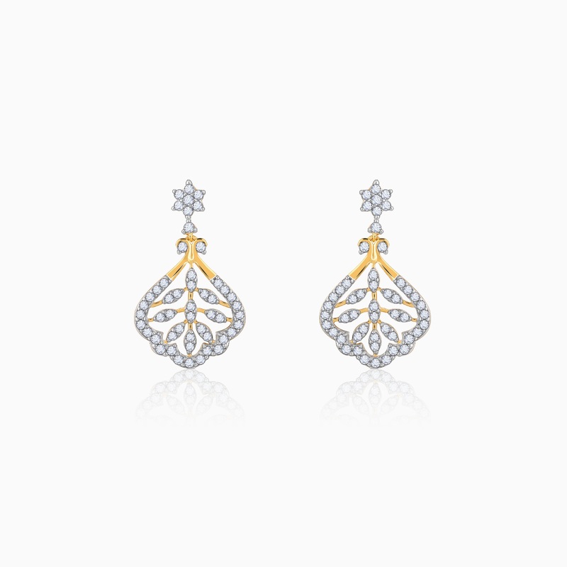 Gold Secret Garden Diamond Earrings