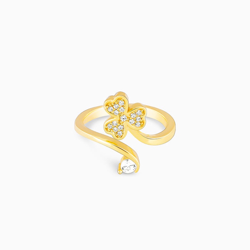 Golden Fresh Spring Blossom Ring