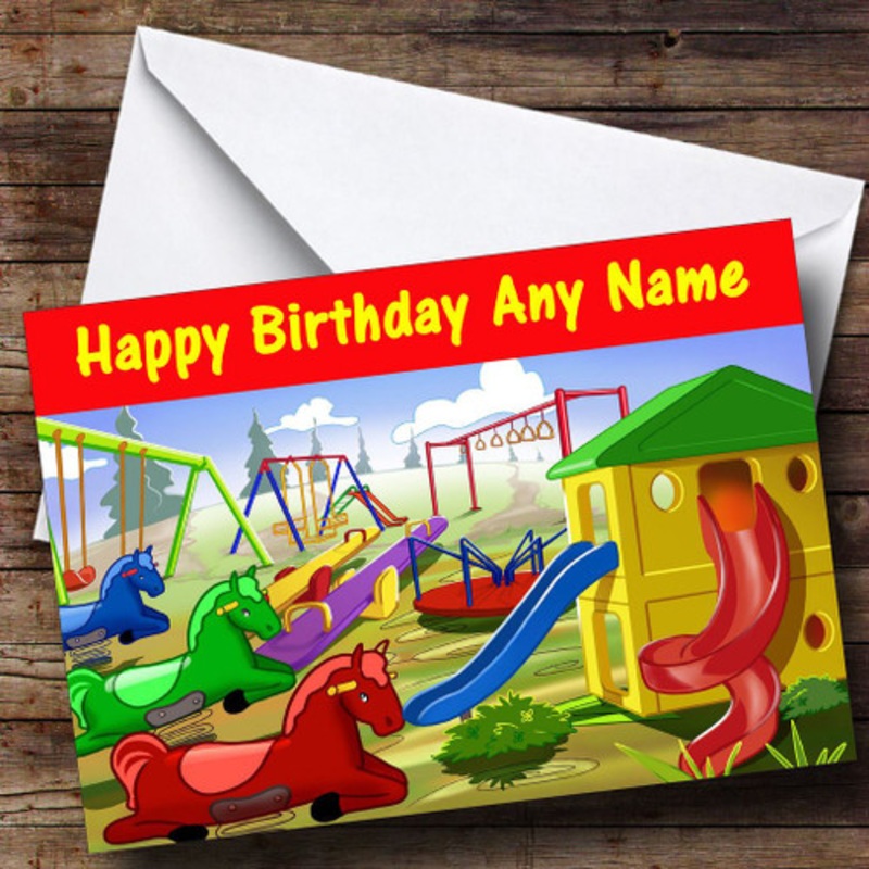 Playground Personalised Birthday Card – The Card Zoo