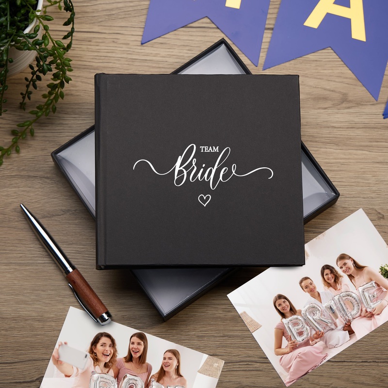 Team Bride Hen Night Do Black Photo Album Gift For 50 x 6 by 4 Photos
