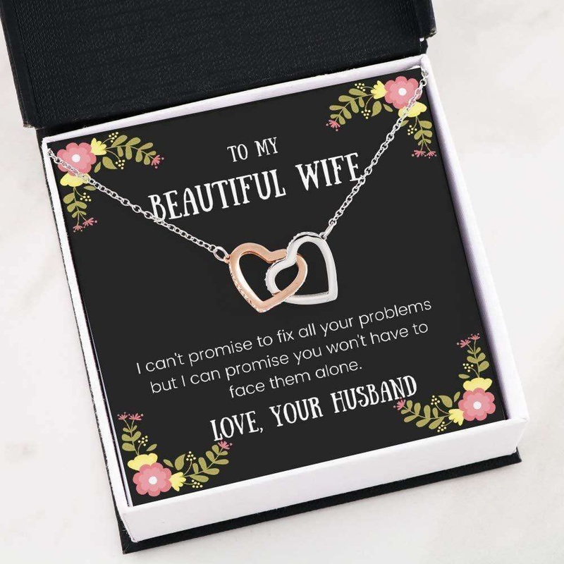 Wife Necklace, To My Wife Necklace Gift  I CanT Promise To Fix  Great Love Necklace
