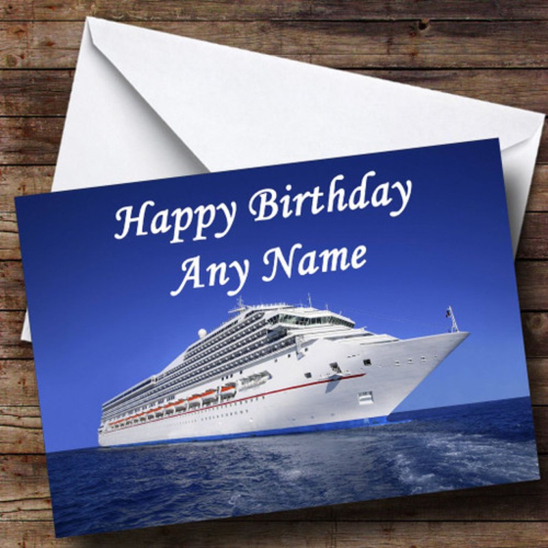 Cruise Ship Personalised Birthday Card – The Card Zoo