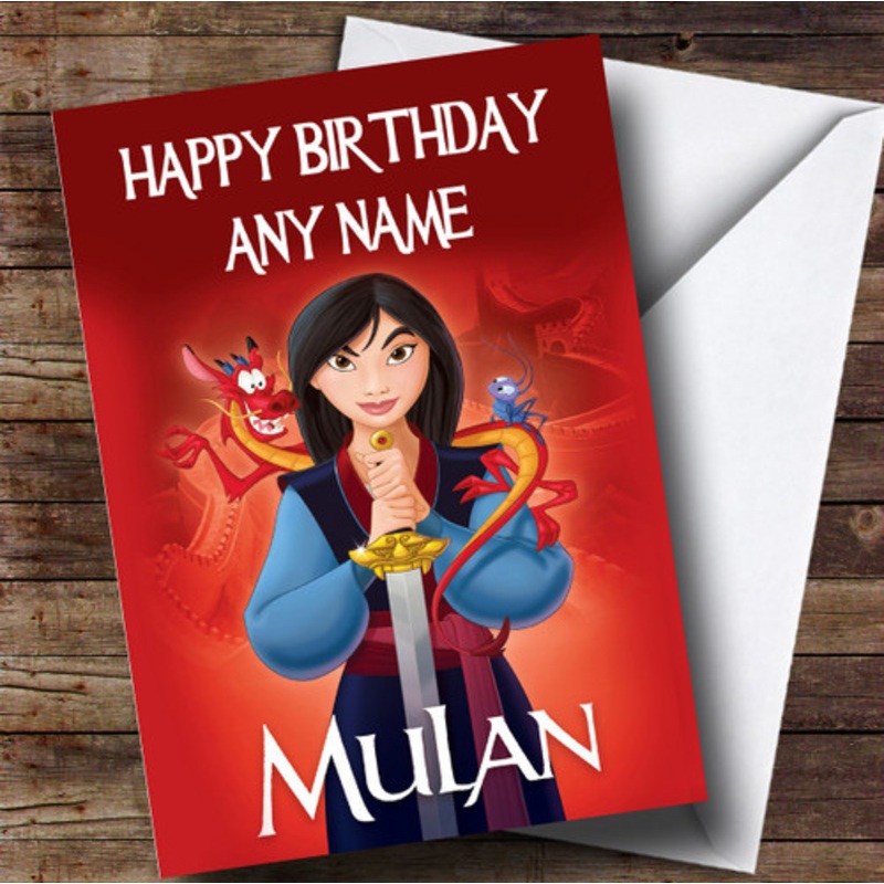Personalised Disney Mulan Children’s Birthday Card – The Card Zoo