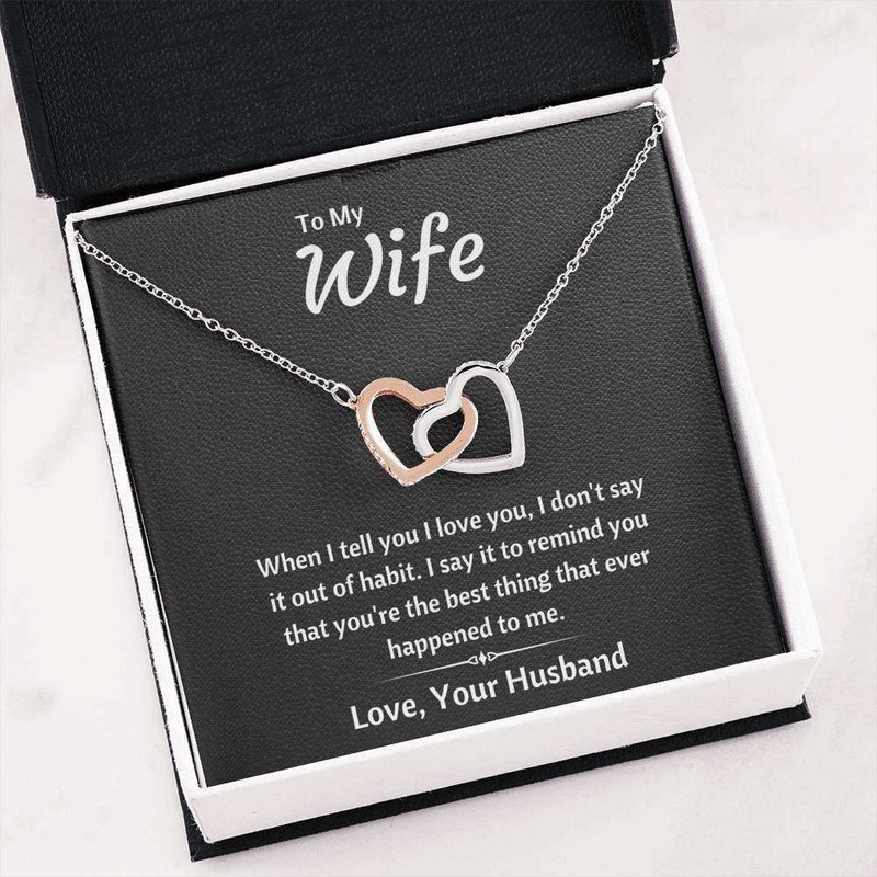 Wife Necklace, To My Wife out Of Habit Necklace Gift For Wife From Husband
