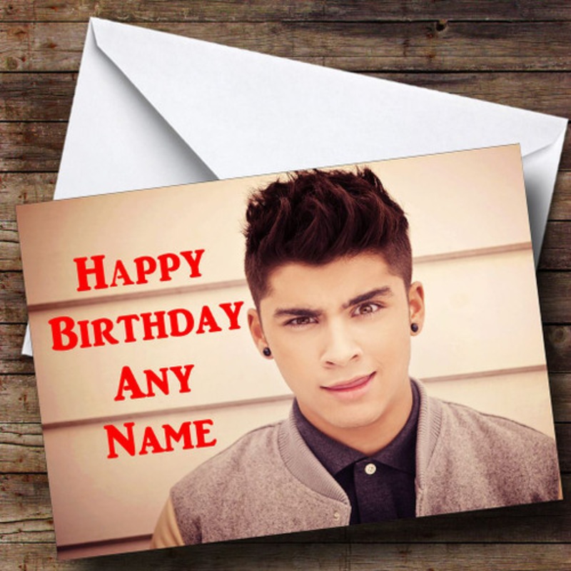 Zayn Malik One Direction Personalised Birthday Card – The Card Zoo