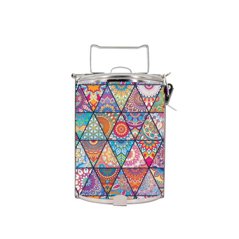 BDARI Tiffin Carrier – Ethnic Tiles (Nationwide Delivery)