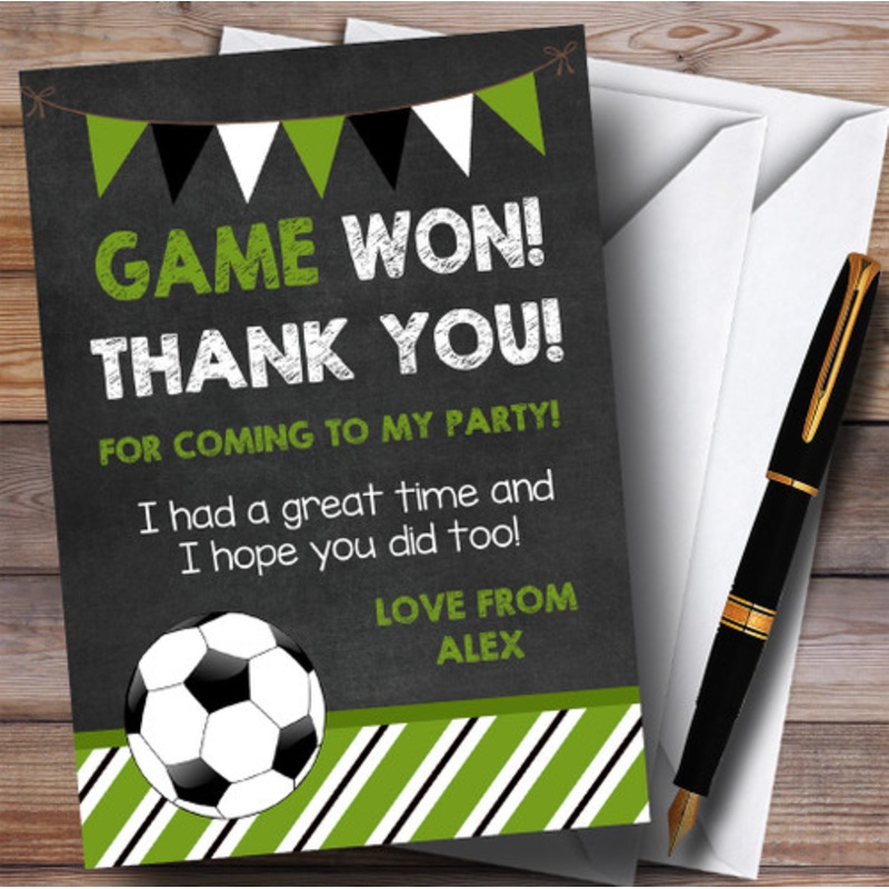 Chalk Bunting Football Party Thank You Cards – The Card Zoo