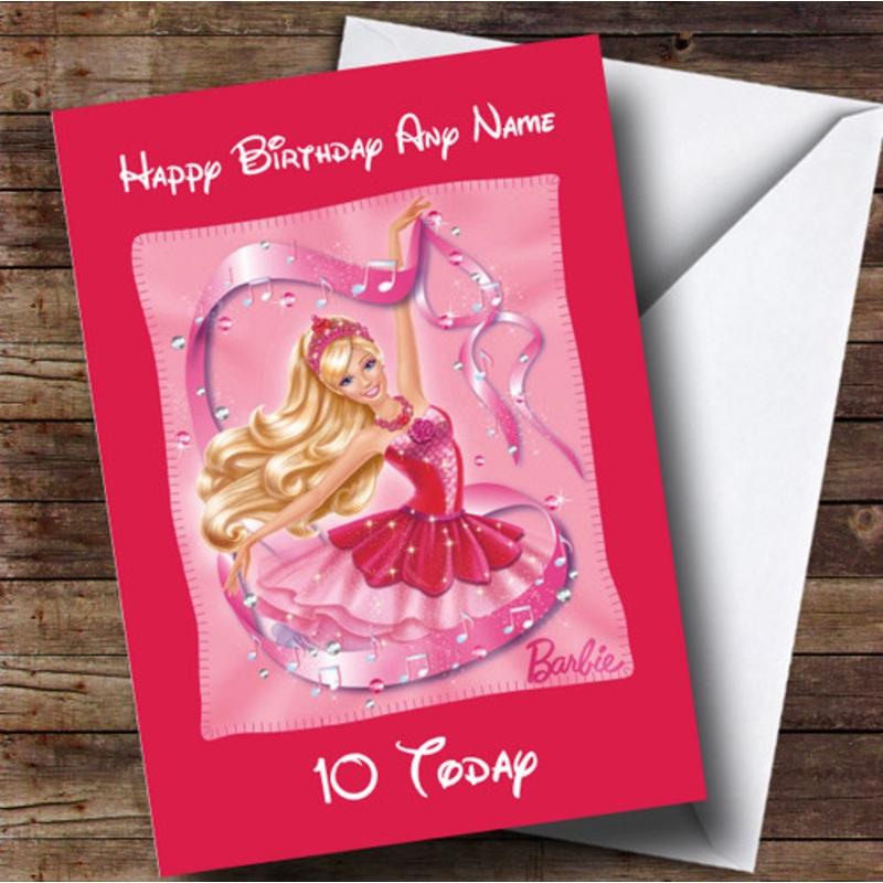 Personalised Barbie Dark Pink Children’s Birthday Card – The Card Zoo