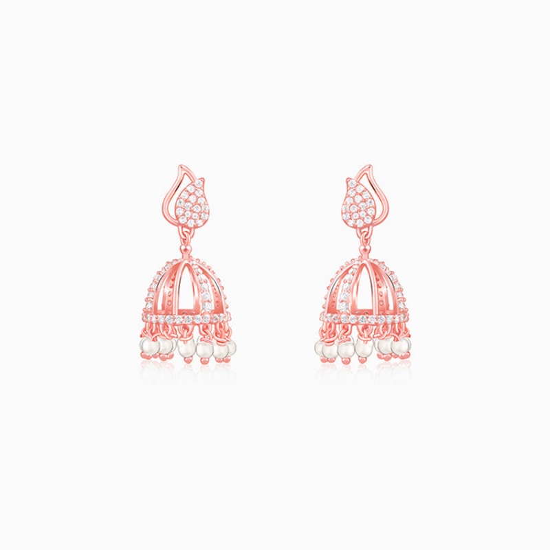 Rose Gold Aafreen Jhumka