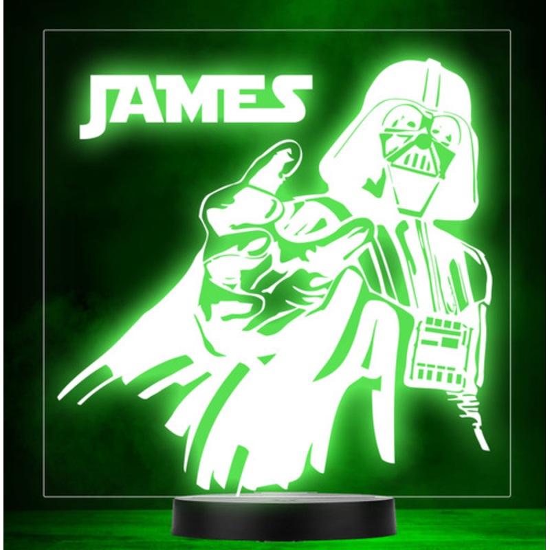 Star Wars Darth Vader Children’s Personalised Colour Change Lamp Night Light – The Card Zoo