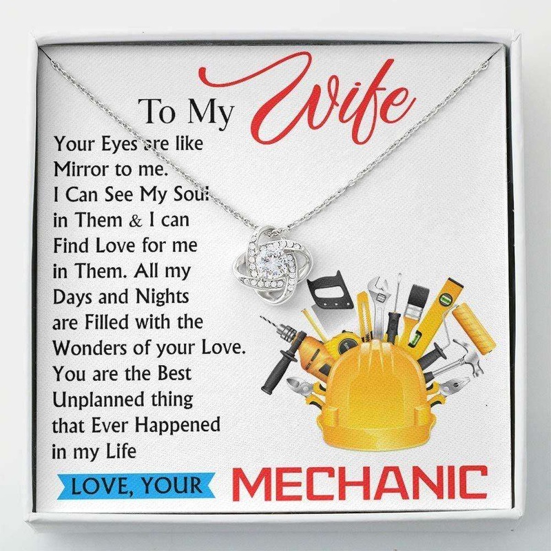 Wife Necklace, WifeS Mechanic Necklace  To My Wife Necklace  Necklace With Gift Box
