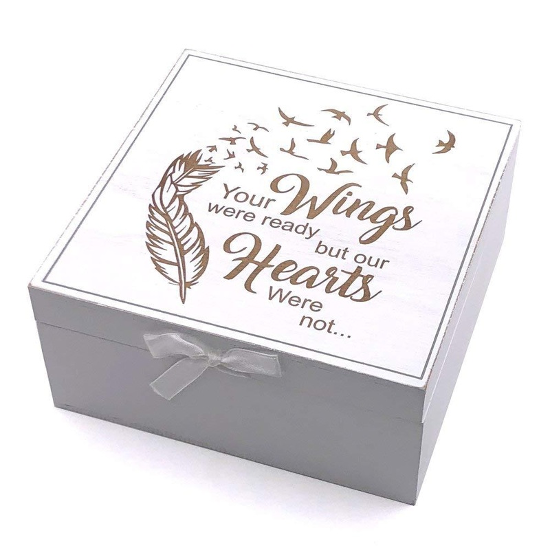 Memorial Remembrance Keepsake Box Vintage Style wooden Memories
