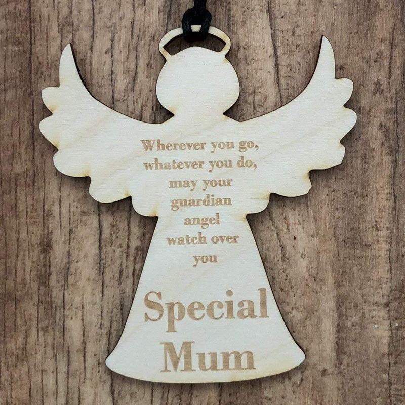 Special Mum Guardian Angel Wooden Plaque Gift